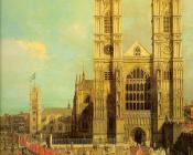 卡纳莱托 : 伦敦威斯敏斯特教堂的爵士沐浴队列