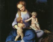 科雷乔 : Madonna and Child with the Young Saint John