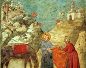 乔托 迪 邦多纳 : Saint Francis Giving his Mantle to a Poor Man