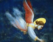 乔托 迪 邦多纳 : Joachim's Dream Scenes from the Life of Joachim (Detail of an Angel)