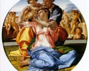 米开朗基罗 : The Holy Family with the Infant John the Baptist
