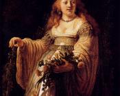 伦勃朗 - Saskia van Uylenburgh in Arcadian Costume