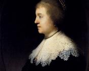 伦勃朗 : Portrait of Amalia van Solms