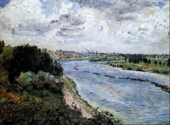 barges on the seine