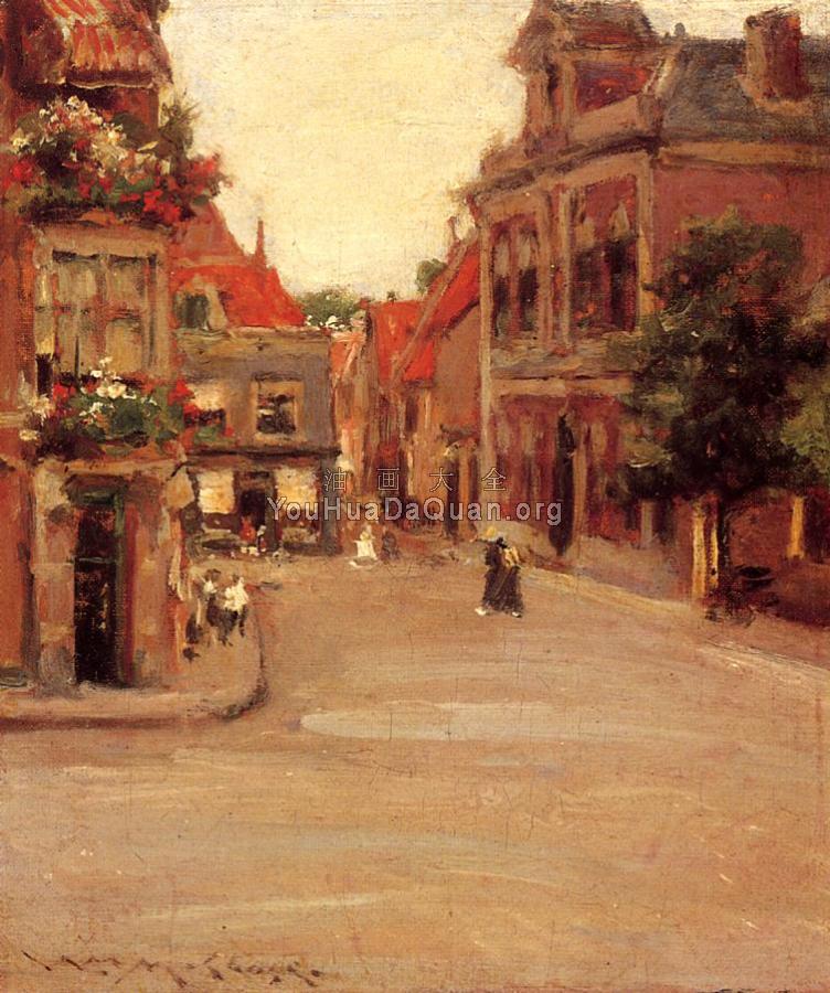the red roofs of haarlem aka a street in holland