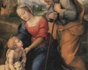 拉斐尔 : The Holy Family with a Lamb