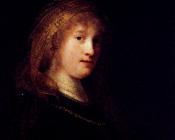 伦勃朗 : Saskia Wearing A Veil