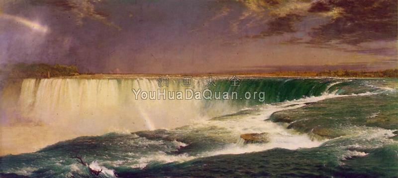 Niagara - 弗雷德里克·埃德温·丘奇 - 世界著名画家画作欣赏 - 油画艺术中心