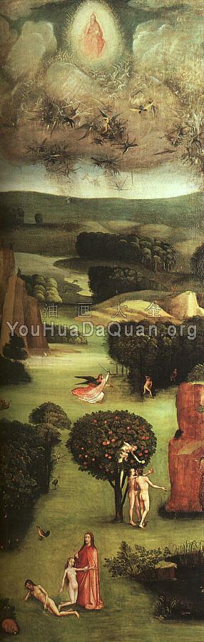 天堂,最后判决的三联画内左翼 - 希罗尼穆斯·波希 - 世界著名画家画作欣赏 - 油画艺术中心