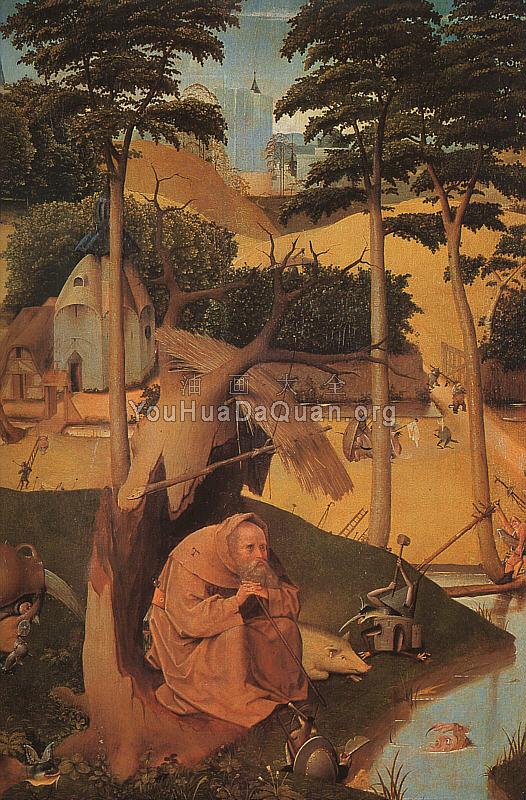 圣安东尼的诱惑 - 希罗尼穆斯·波希 - 世界著名画家画作欣赏 - 油画艺术中心